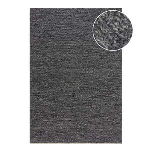 Tamno sivi ručno rađen tepih od mješavine vune 80x150 cm Minerals – Flair Rugs