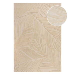 Bež vuneni tepih Flair Rugs Lino Leaf, 120 x 170 cm