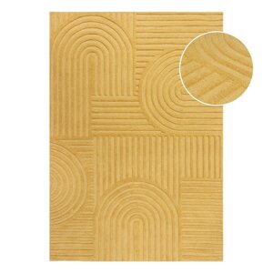 Žuti vuneni tepih Flair Rugs Zen Garden, 120 x 170 cm