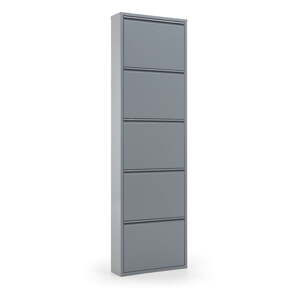 Sivi metalni cipelar s 5 preklopnih ladica Kave Home Rox