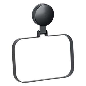 Crni držač za ručnike Wenko Static-Loc® Plus