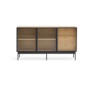 Komoda s hrastovim furnirom Teulat Blur, širina 140 cm