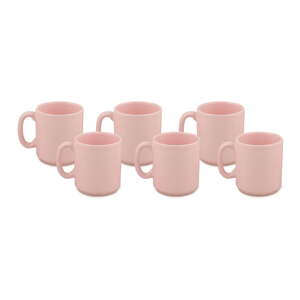 Set od 6 Kütahya Porselen Classic ružičastih šalica, 330 ml