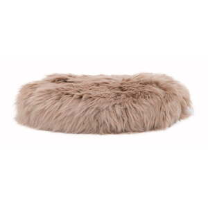 Bež jastuk od ovčje kože Native Natural Round, ⌀ 40 cm