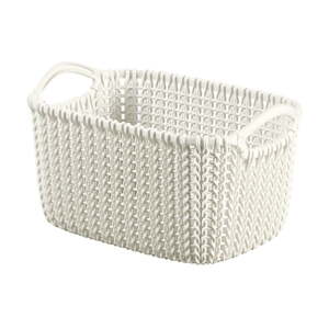 Bijela košara za odlaganje Curver Knit, 3 l