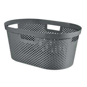 Siva košara za rublje Curver Infinity Hamper, 40 l