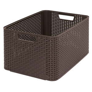 Smeđa košara za odlaganje Curver Style, 30 l