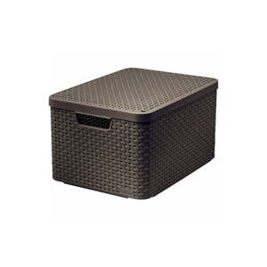 Tamno smeđa plastična kutija za pohranu s poklopcem 33x44,5x25 cm Style – Curver
