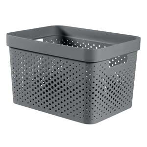 Siva košara za odlaganje Curver Infinity Dots, 17 l