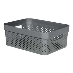 Siva košara za odlaganje Curver Infinity Dots, 11 l