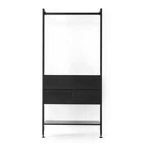 Crni regal za predsoblje Edge by Hammel