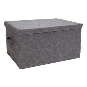 Siva tekstilna kutija za pohranu s poklopcem 34x45x25 cm Soft Storage – Bigso Box of Sweden