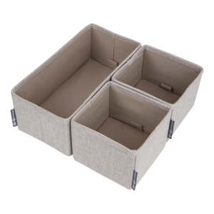 Set od 3 bež organizatora za ladice Bigso Box of Sweden Drawer