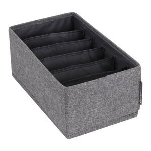 Sivi organizator za ladicu s pretincima Bigso Box of Sweden Drawer, 16,5 x 11 cm