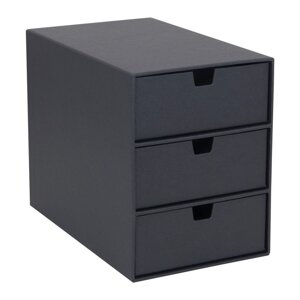 Tamno siva kutija s ladicama s 3 ladice Bigso Box of Sweden Ingrid