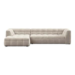 Bež baršunasta kutna garnitura Windsor & Co Sofas Vesta, lijevi kut