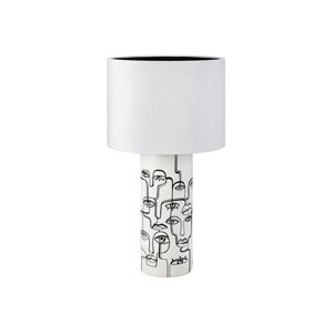 Bijela stolna lampa s printom Markslöjd Family, visina 61,5 cm