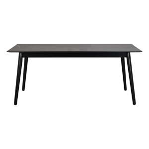 Crni blagovaonski stol Rowico Lotta, 180 x 90 cm