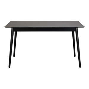 Crni blagovaonski stol Rowico Lotta, 140 x 90 cm