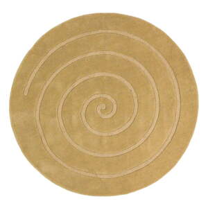 Bež vuneni tepih Think Rugs Spiral, ⌀ 140 cm
