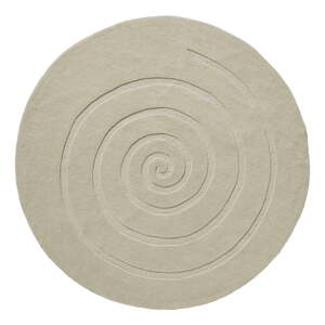 Kremasto bijeli vuneni tepih Think Rugs Spiral, ⌀ 180 cm