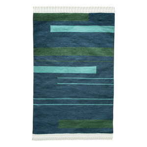 Tamnoplavi dvostrani vanjski tepih od reciklirane plastike Green Decore Marlin, 160 x 230 cm
