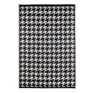 Crno bijeli vanjski tepih Green Decore Houndstooth, 120 x 180 cm