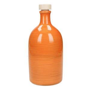 Narančasta keramička boca za ulje Brandani Maiolica, 500 ml