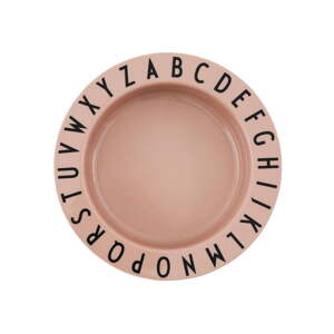 Bež dječji duboki tanjur Design Letters Eat & Learn, ø 15,5 cm