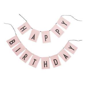 Ružičasti vijenac Design Letters Happy Birthday