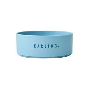 Svijetloplava dječja zdjelica Design Letters Mini Darling, ø 11 cm