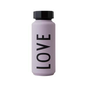 Ljubičasta termosica Design Letters Love, 500 ml