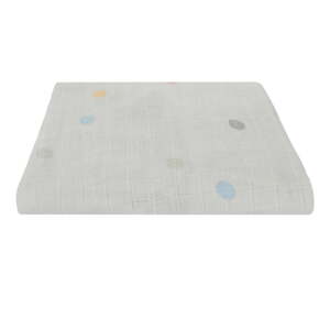Siva posteljina od muslina Kindsgut Dots, 70 x 140 cm