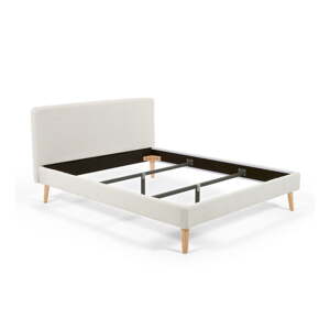 Svijetlosivi bračni krevet Kave Home Lydia, 160 x 200 cm