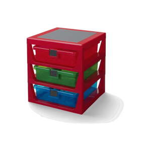 Crveni organizator s 3 ladice za odlaganje LEGO®