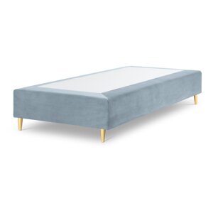 Krevet za jednu osobu od svijetloplavog baršuna Cosmopolitan Design, 90 x 200 cm