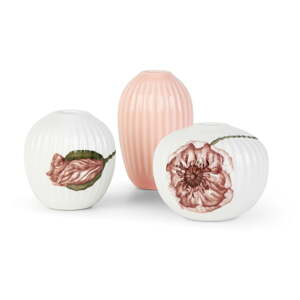 Set od 3 minijaturne porculanske vaze Kähler Design Hammershøi Poppy
