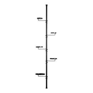 Crna teleskopska polica za cvijeće Esschert Design, dužine 210 - 301 cm