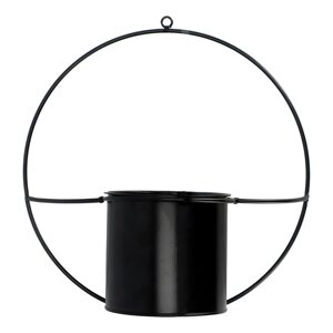 Crni zidni nosač za teglu za cvijeće Esschert Design Planter