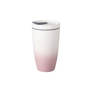 Ružičasto-bijela putna šalica Villeroy & Boch Like To Go, 350 ml