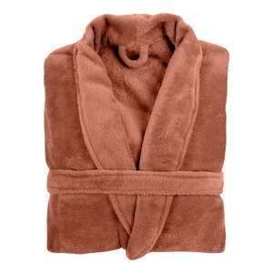 Smeđi plišani kućni ogrtač Tiseco Home Studio Cosy, S/M