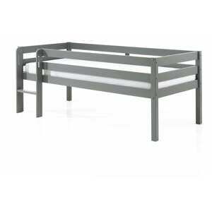 Sivi dječji podignuti krevet Vipack Pino, 90 x 200 cm