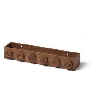 Dječja zidna polica od tamnog hrasta LEGO® Wood