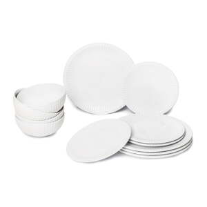 12-dijelni set bijelog porculanskog posuđa Bonami Essentials Purita