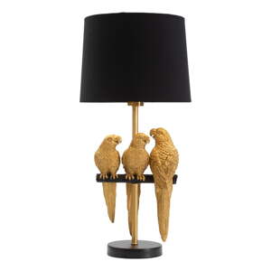 Crna stolna lampa Mauro Ferretti Parrots