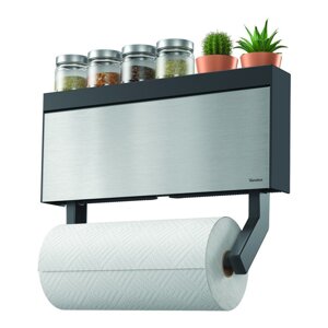 Zidni držač za kuhinjske role ubrusa i folija Metaltex Tango Inox