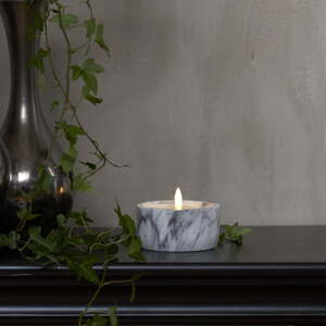 Sivo-bijela betonska LED svijeća Star Trading Flamme Marble, visina 7,5 cm