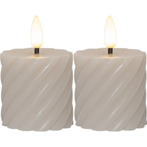 LED svijeće u setu 2 kom (visina 7,5 cm) Flamme Swirl – Star Trading