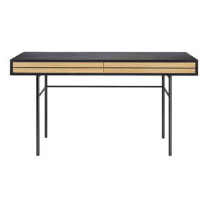 Radni stol Black Woodman Stripe, 130 x 60 cm