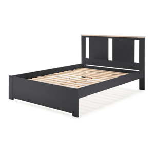 Tamno sivi bračni krevet s podnicom 140x190 cm Enara – Marckeric